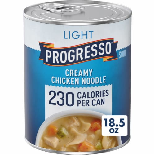Progresso Light Creamy Chicken Noodle Canned Soup Perspective: front