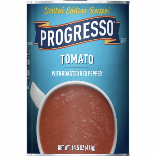 Progresso Tomato with Roasted Red Pepper Soup Perspective: front