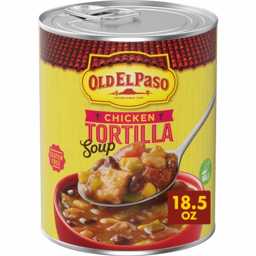 Old El Paso Chicken Tortilla Ready to Serve Canned Soup Perspective: front
