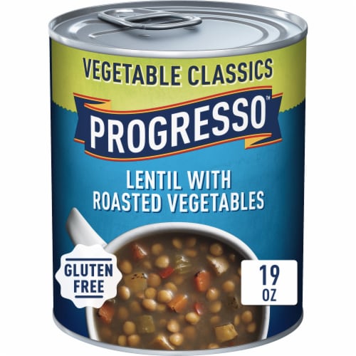 Progresso Gluten Free Vegetable Classics Lentil With Roasted Vegetables Canned Soup Perspective: front