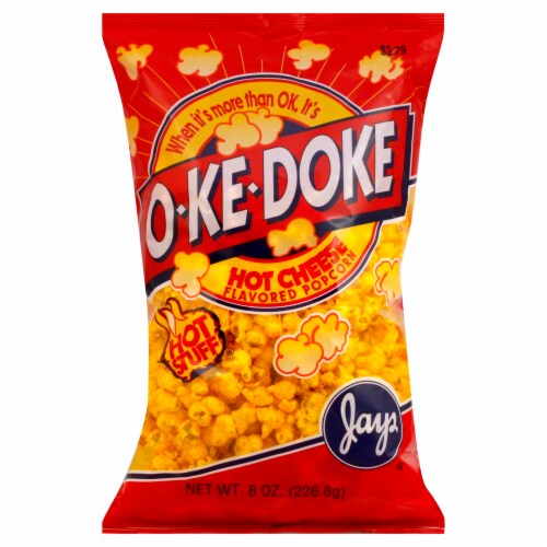 O-Ke-Doke Hot Cheese Popcorn Perspective: front