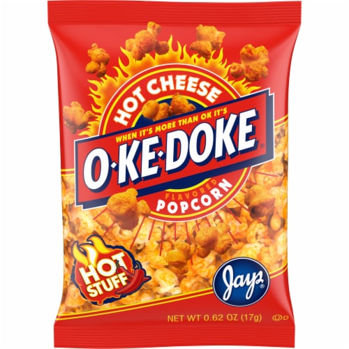O-Ke-Doke Popcorn Hot Cheese Popcorn Perspective: front