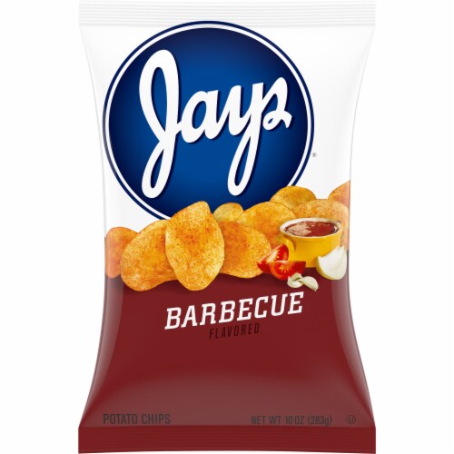 Jays® Potato Chips, BBQ, 10 Oz Bag Perspective: front