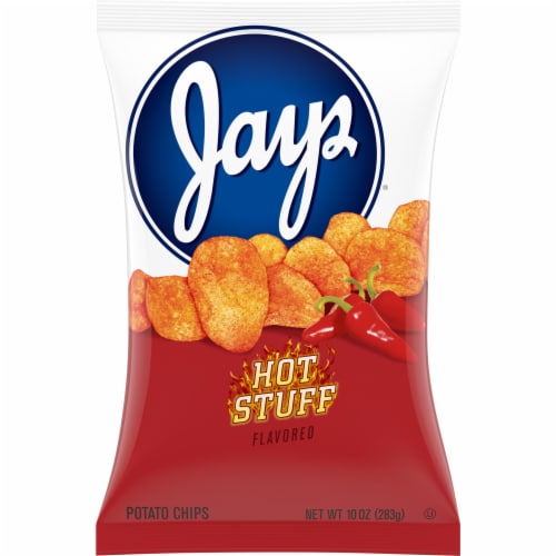 Jays® Potato Chips, Hot Stuff, 10 Oz Bag Perspective: front