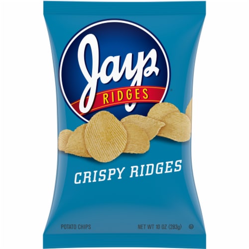 Jays® Potato Chips, Crispy Ridges, 10 Oz Bag Perspective: front