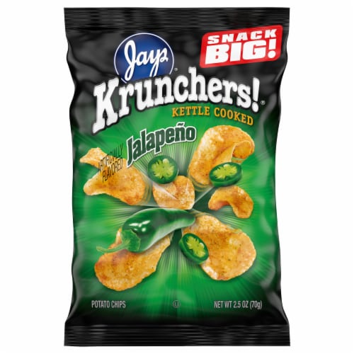 Krunchers! Jalapeno Potato Chips Perspective: front