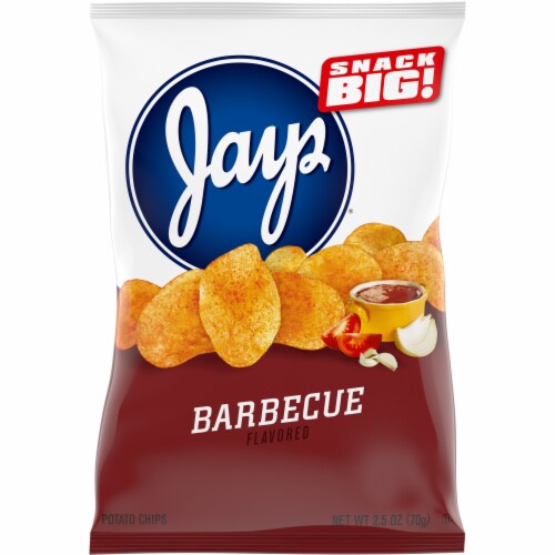 Jays® BBQ Potato Chips, 2.5 Oz Bag Perspective: front