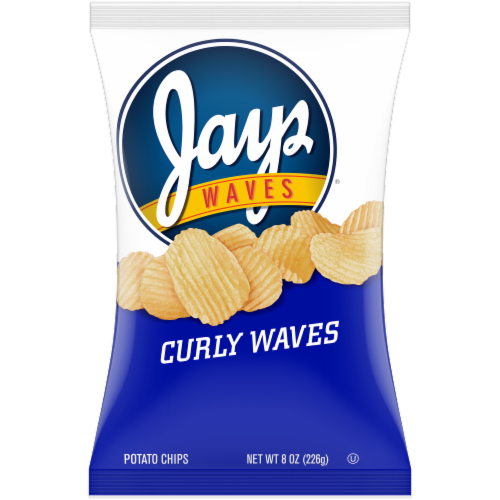 Jays® Curly Waves Potato Chips Perspective: front