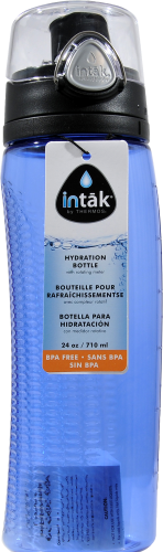 Intak Thermos BPA-Free 24 Ounce Blue Hydration Bottle Perspective: front