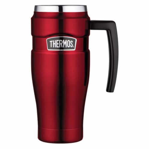 Thermos King Travel Mug - Cranberry Perspective: front