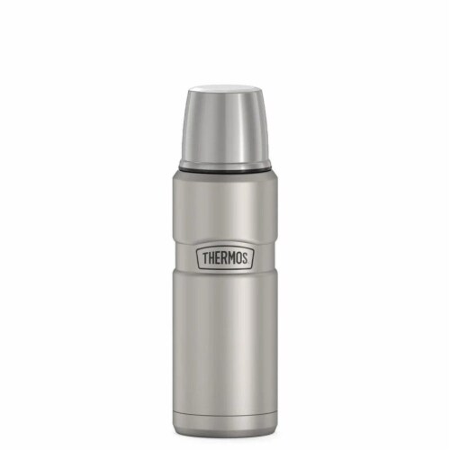 16 oz Stainless Steel Bottle Matte Steel Perspective: front