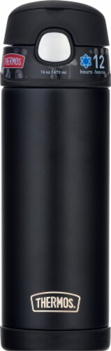 Thermos FUNtainer Stainless Steel Vacuum Insulated Hydration Bottle - Matte Black Perspective: front