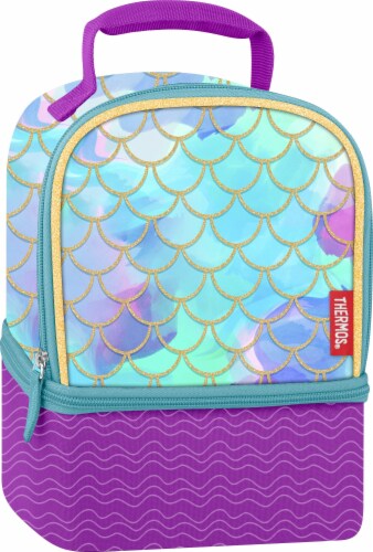 Thermos Mermaid Dual Lunch Kit - Purple/Blue Perspective: front