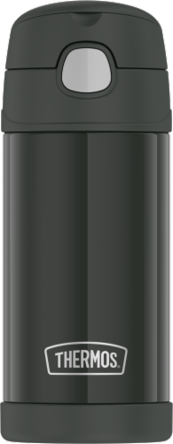 Thermos FUNtainer Stainless Steel Vacuum Insulated Hydration Bottle - Matte Black Perspective: front