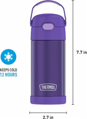 Thermos® FUNtainer Stainless Steel Bottle - Purple Perspective: front