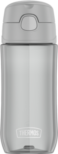 Thermos Plastic Spout Lid Hydration Bottle - Cool Gray Perspective: front
