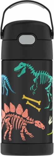 Thermos LLC Stainless Steel Dinosaur Glow in the Dark Bottle Perspective: front