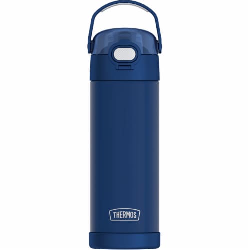 Thermos® Funtainer Bottle w Straw - Navy Perspective: front