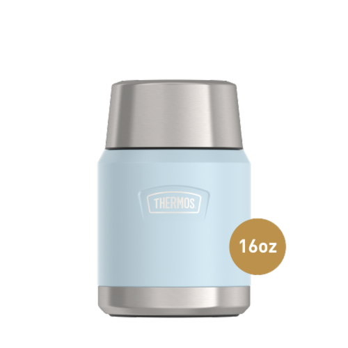 Thermos LLC Stainless Steal Food Jar with Spoon-Glacier Perspective: front