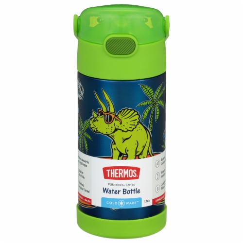 Thermos LLC® Stainless Steel NonLicensed FUNtainer Bottle Daring Dinos Perspective: front