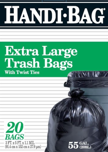 TRASH BAGS 55 GALLON