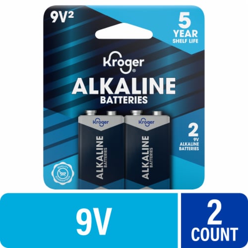 Kroger® Alkaline 9V Batteries Perspective: front