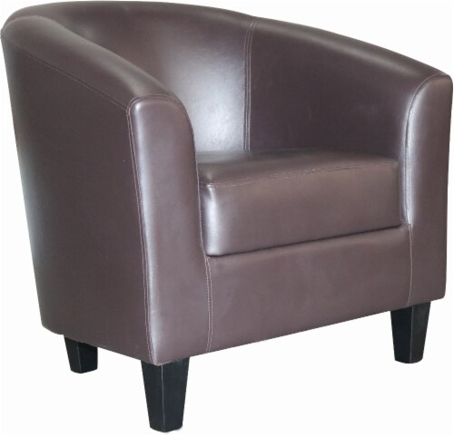 HD Designs Faux Leather Accent Chair - Brown Perspective: front