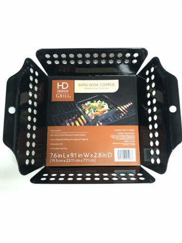 HD Designs Grill® Porcelain Wok Topper Perspective: front