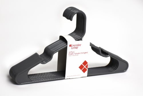 Everyday Living® Plastic Tubular Hangers - Gray Perspective: front