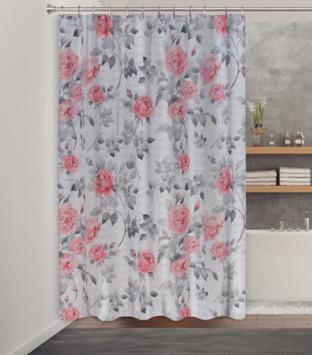 HD Designs® Romance Fabric Shower Curtain Perspective: front