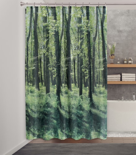 HD Designs Fabric Shower Curtain - Foresta Prisma Perspective: front