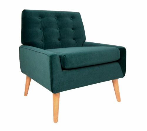 Dip Pryor Upholstered Accent Chair - Green Perspective: front