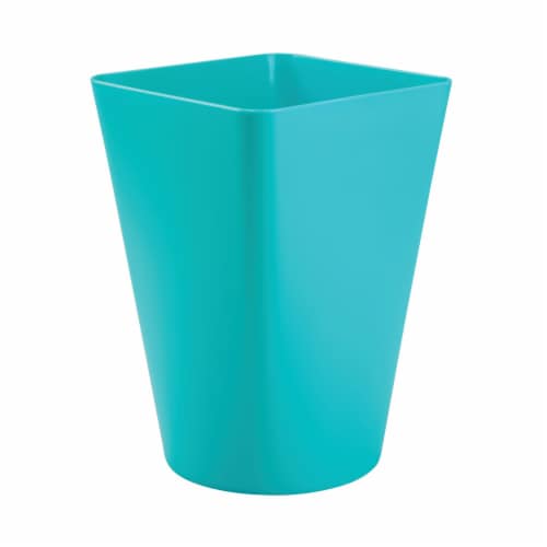 Everyday Living Waste Can - Peacock Blue Perspective: front
