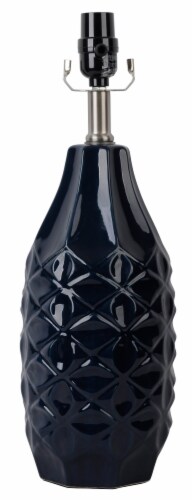 HD Designs® Large Ceramic Table Lamp Base - Dark Blue Perspective: front