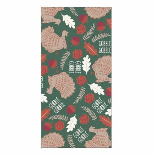 Holiday Home Gobble Print Dual Kitchen Towel Perspective: front