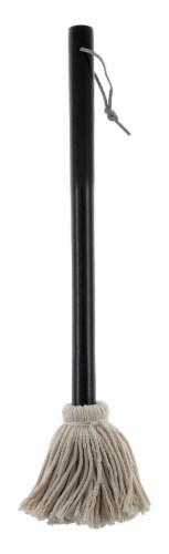 HD Designs Grill Deluxe Basting Mop With Long Wood Handle Perspective: front