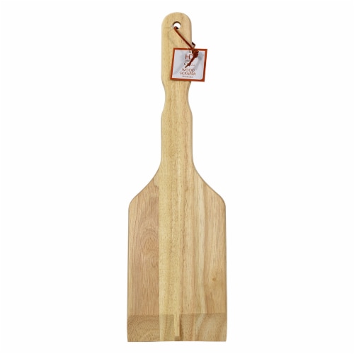 HD Designs Grill® Oversized Natural Wood Scraper Perspective: front