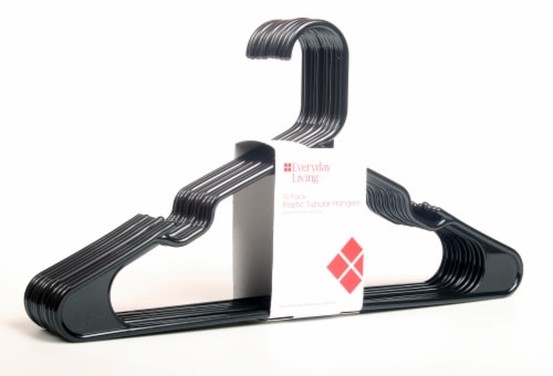 Everyday Living® Plastic Tubular Hangers - Black Perspective: front