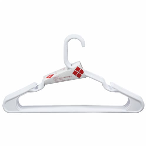 Everyday Living® Plastic Tubular Hangers - White Perspective: front