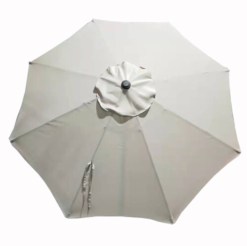 HD Designs Outdoors® Market Umbrella - Taupe Perspective: front