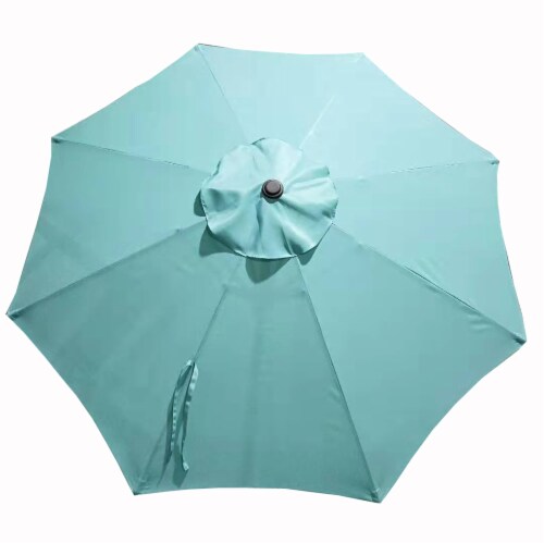 HD Designs Outdoors® Market Umbrella - Spa Blue Perspective: front