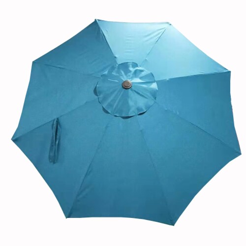 HD Designs Outdoors® Market Umbrella - Teal Perspective: front