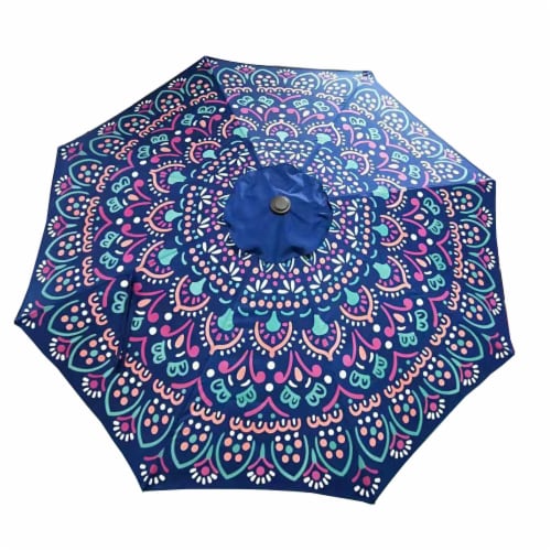HD Designs Outdoors® Market Umbrella - Medallion Perspective: front