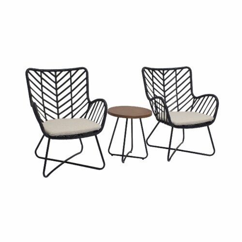 Dash of That Anaya Wicker Bistro Set Perspective: front