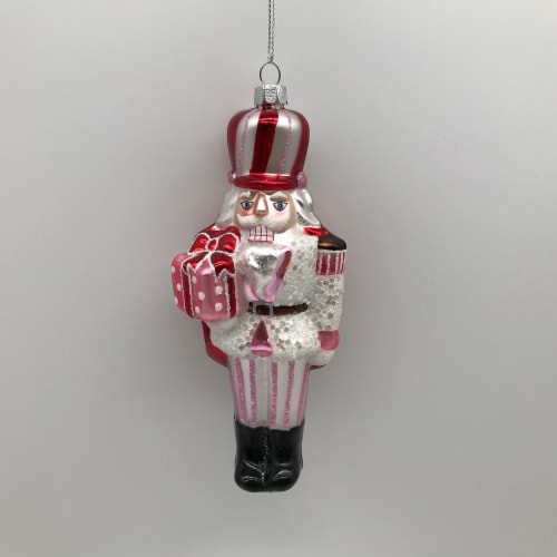 Holiday Home Pink Nutcracker Christmas Ornament Perspective: front