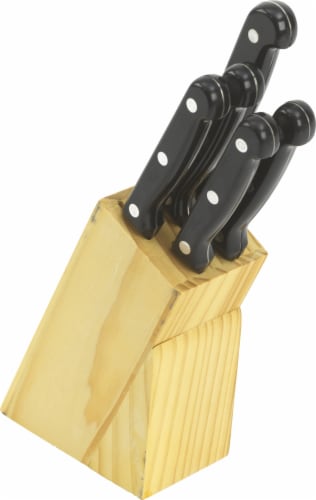 Anolon 47995 AlwaysSharp Japanese Steel Knife Block Set with Built-In  Sharpener, 1 - Kroger