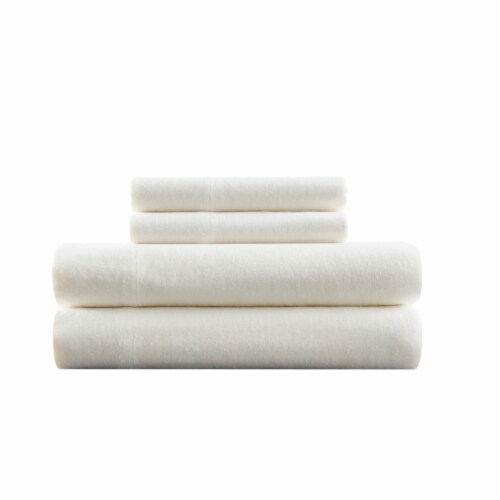 HD Designs Flannel King Sheet Set - White Perspective: front
