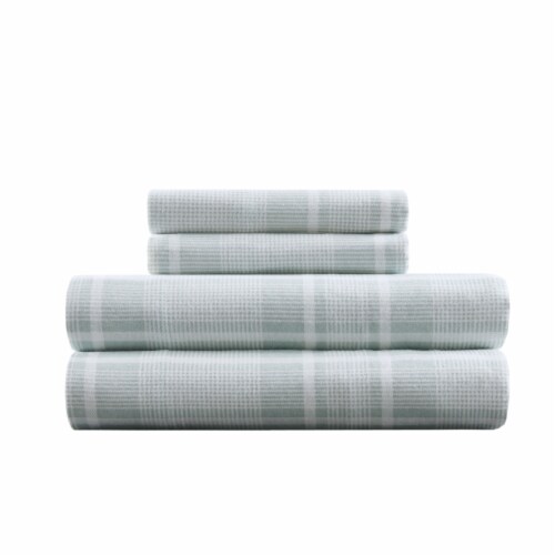 HD Designs Plaid Full Flannel Sheet Set - Gray Perspective: front