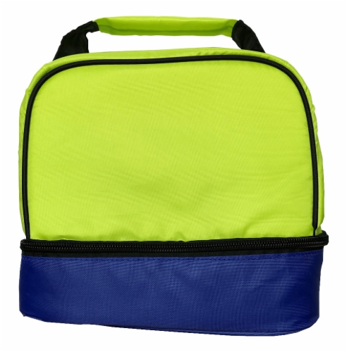 Everyday Living Color Block Lunch Box - Lime Punch/Royal Blue Perspective: front