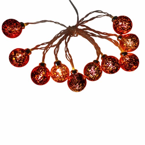 Holiday Home® LED Crackle Ball Lights - Red Perspective: front